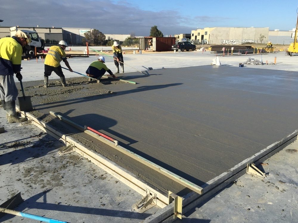 Placing concrete in Tilt Panel Construction - Perth