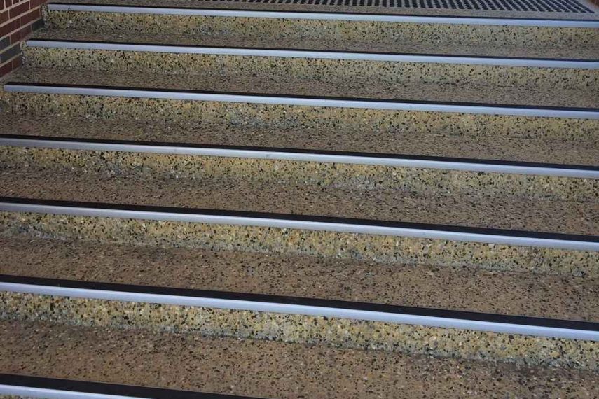 Concrete Placement - Aggregate Staircase